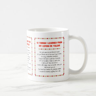 Taza De Café Las cosas divertidas I aprendieron de mi algodón
