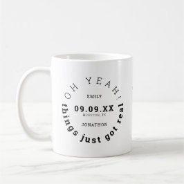 Taza De Café Las Cosas Divertidas Reciben Un Texto Negro Real G