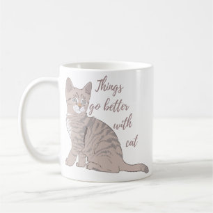 Taza De Café Las cosas van mejor con el Cojín decorativo de las