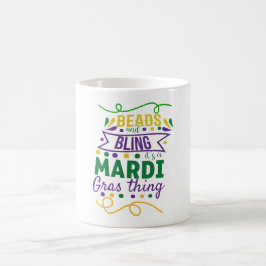 Taza De Café Las cuentas y los hongos es una cosa del Mardi Gra