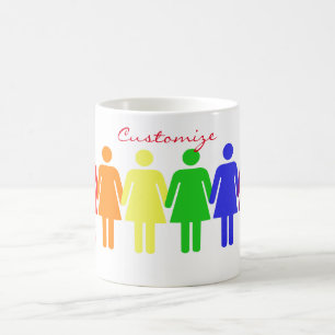 Taza De Café las derechas LGBTQIA Thunder_Cove de las mujeres