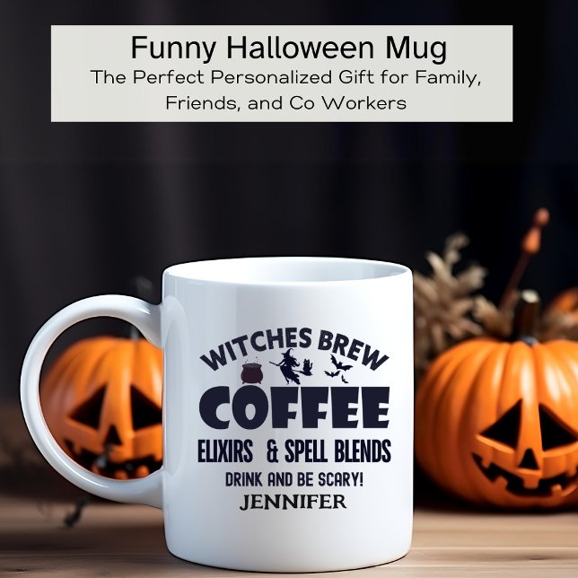 Taza De Café Las divertidas brujas de Halloween se vuelven pers (Subido por el creador)