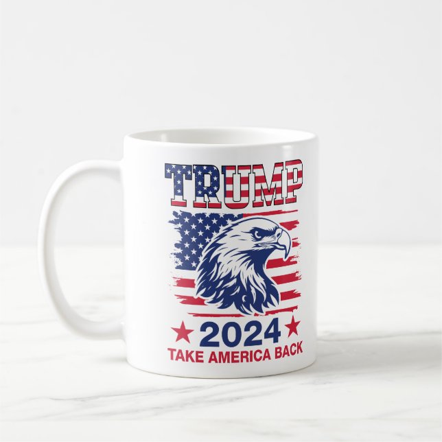 Taza De Café Las elecciones de Trump 2024, recuperen a Estados  (Izquierda)