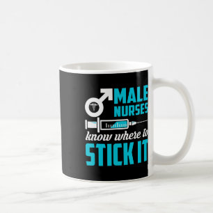 Taza De Café Las Enfermeras Saben A Dónde Pegarlo Hombres Graci