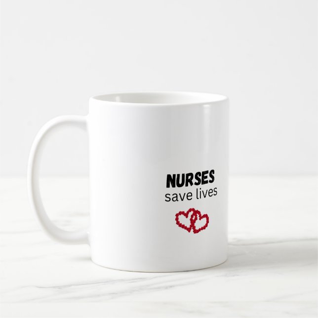 Taza De Café Las enfermeras salvan vidas (Izquierda)