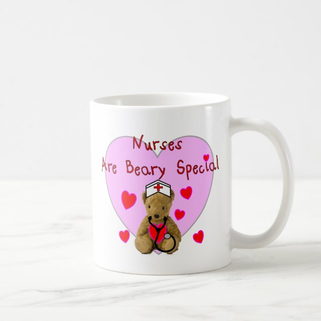 Taza De Café Las enfermeras son regalos especiales del oso de (Derecha)
