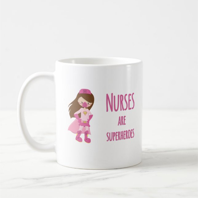 Taza De Café Las enfermeras son superhéroes (Izquierda)