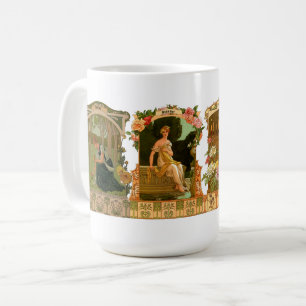 Taza De Café Las Estaciones Art Nouveau de Sonrel