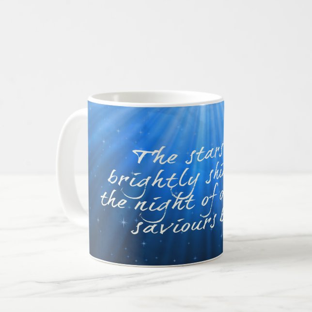 Taza De Café Las Estrellas Brillan Sobre El Nacimiento De Los Q (Anverso izquierdo)