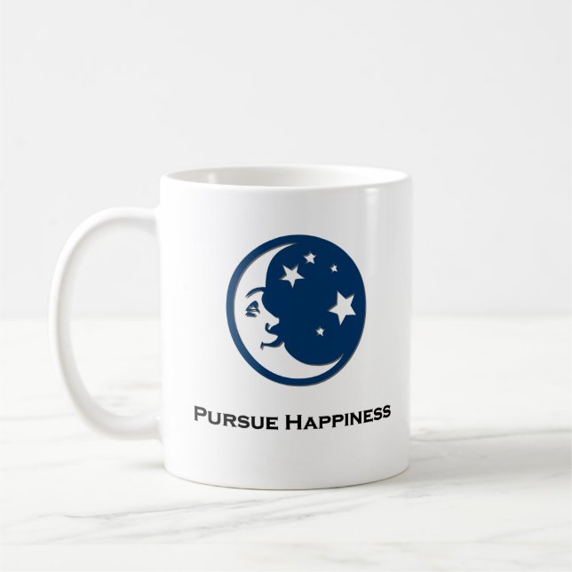 Taza De Café Las estrellas de la luna buscan la felicidad (Izquierda)