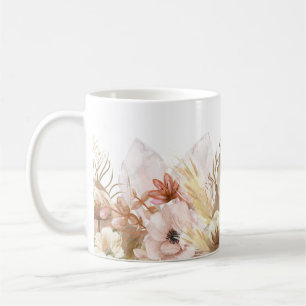 Taza De Café Las Flores De Boho Ecológicas