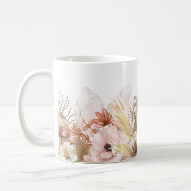 Taza De Café Las Flores De Boho Ecológicas (Izquierda)