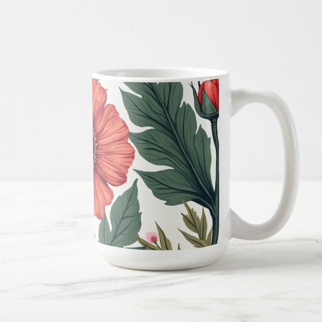 Taza De Café las flores de mi amante para siempre (Derecha)