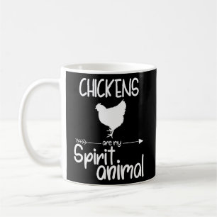 Taza De Café Las Gallinas Son Mi Animal Espiritual Para Los Hom