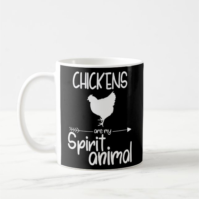 Taza De Café Las Gallinas Son Mi Animal Espiritual Para Los Hom (Izquierda)