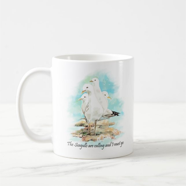 Taza De Café Las gaviotas están llamando y debo irme (Izquierda)
