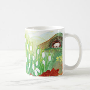 Taza De Café Las gotas de nieve en flor y el edgehog