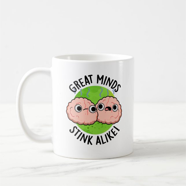 Taza De Café Las Grandes Mentes Apestan Como Una Divertida Pun  (Izquierda)