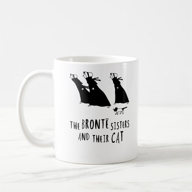 Taza De Café Las hermanas de Bronte y su gato (Izquierda)