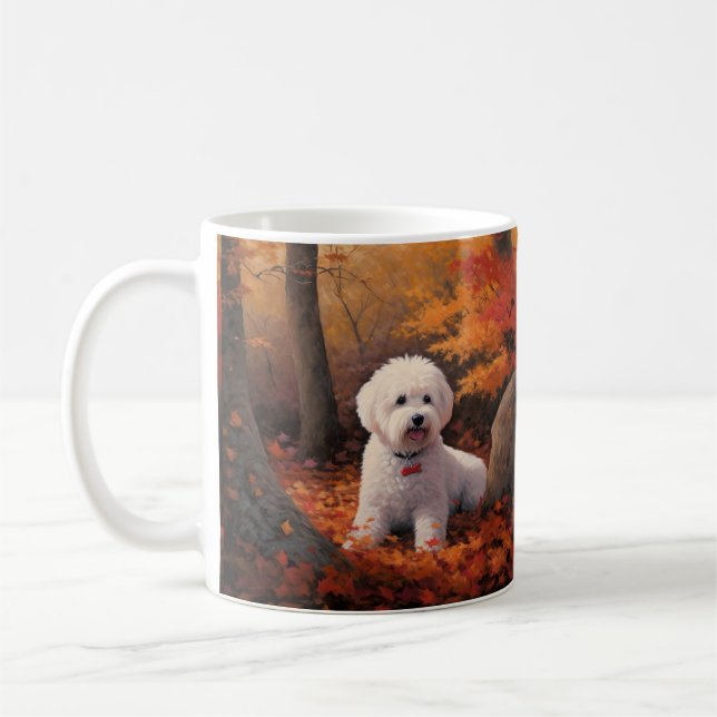 Taza De Café Las hiedras de Bichon en otoño se inspiran en la c (Izquierda)