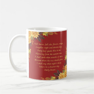 Taza De Café Las hojas de otoño de Emily Bronte