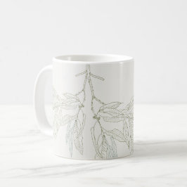 Taza De Café Las hojas de otoño en blanco