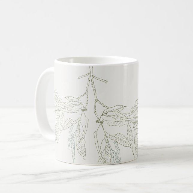 Taza De Café Las hojas de otoño en blanco (Anverso izquierdo)
