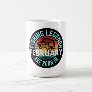 TAZA DE CAFÉ LAS LEYENDAS DE LA PESCA NACEN EN FEBRERO