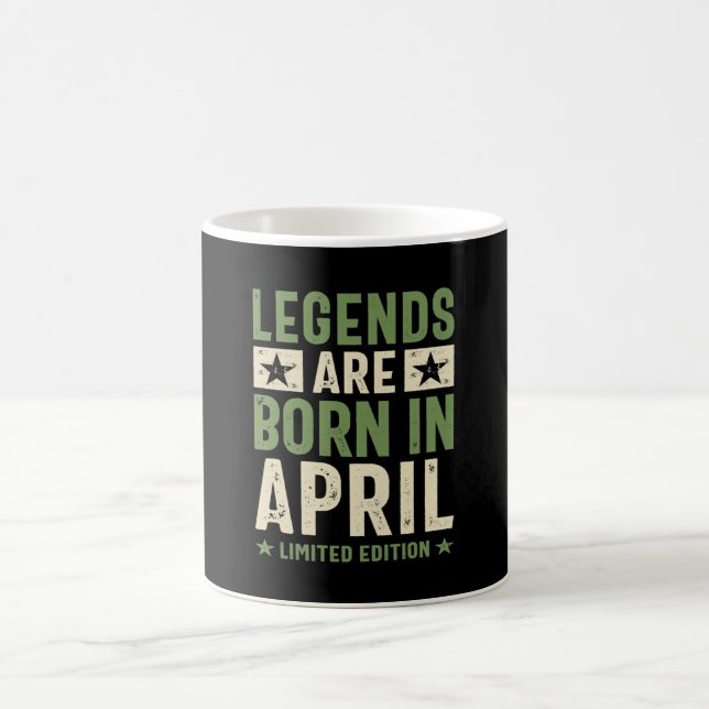 Taza De Café Las leyendas nacen en abril - abril Cumpleaños (Centro)