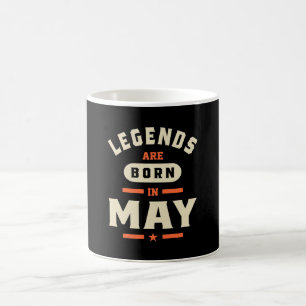 Taza De Café Las leyendas nacen en mayo - Mayo Cumpleaños