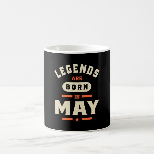 Taza De Café Las leyendas nacen en mayo - Mayo Cumpleaños (Centro)