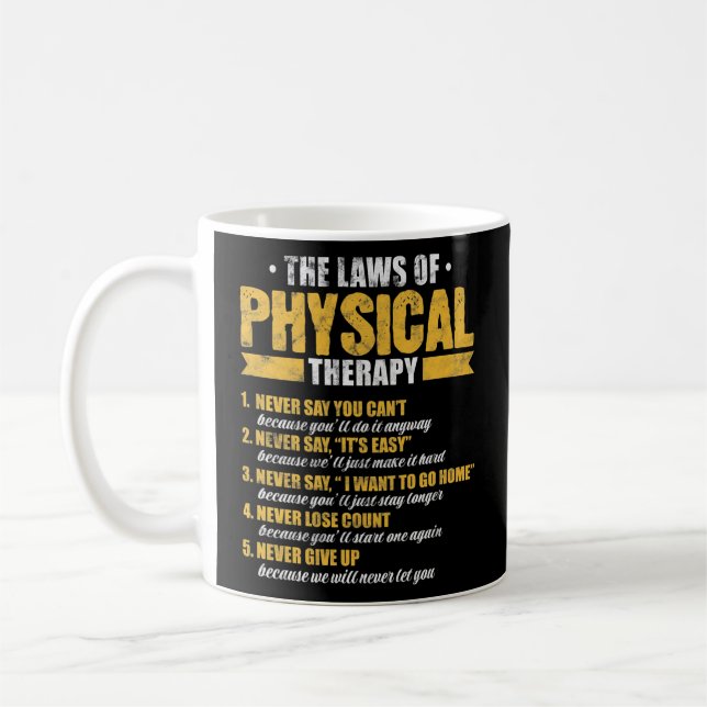 Taza De Café Las leyes del terapeuta físico (Izquierda)