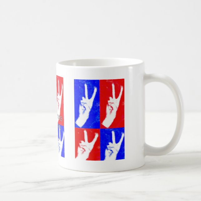 Taza De Café Las manos de Paz-Prestan el suyo (Derecha)