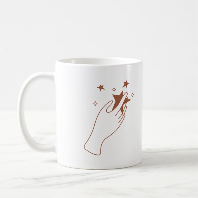 Taza De Café Las manos mágicas astrología vibes café Mug (Izquierda)
