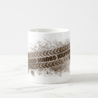 Taza De Café Las marcas de resbalón suceden