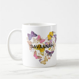 Taza De Café Las mariposas caprichosas aman el nombre del Purpu