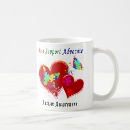 Taza De Café Las mariposas del autismo en los corazones