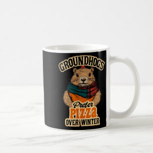 Taza De Café Las marmotas prefieren pizza sobre diversión inver