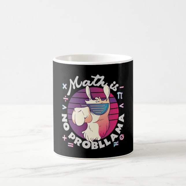 Taza De Café Las Matemáticas No Son Ningún ProbLlama (Centro)