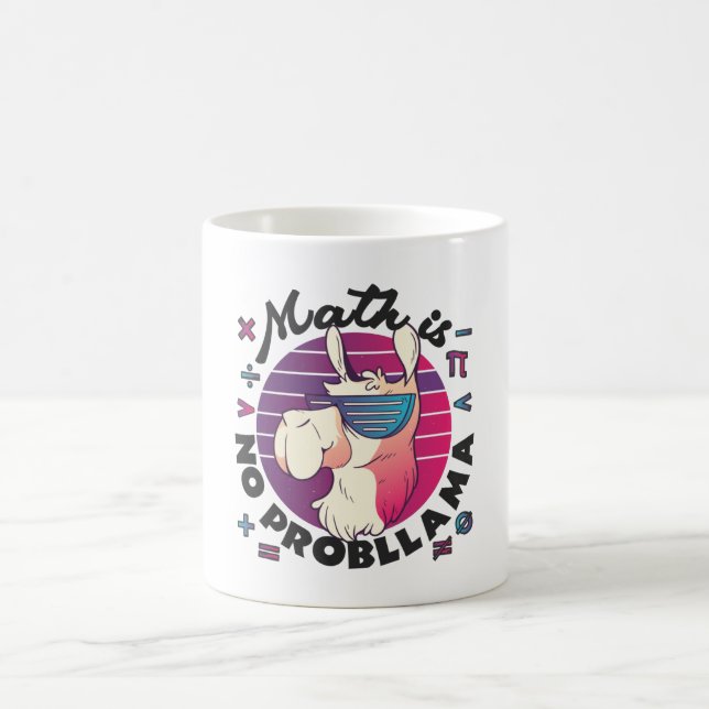 Taza De Café Las Matemáticas No Son Ningún ProbLlama (Centro)