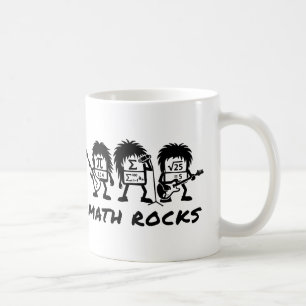 Taza De Café Las Matemáticas Rocan Humor Académico de Rock