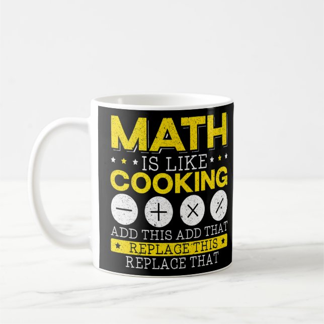 Taza De Café Las matemáticas son como los números matemáticos d (Izquierda)