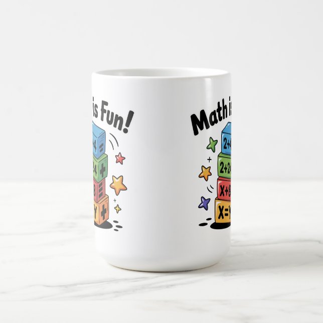 Taza De Café Las matemáticas son pegatinas divertidos (Centro)