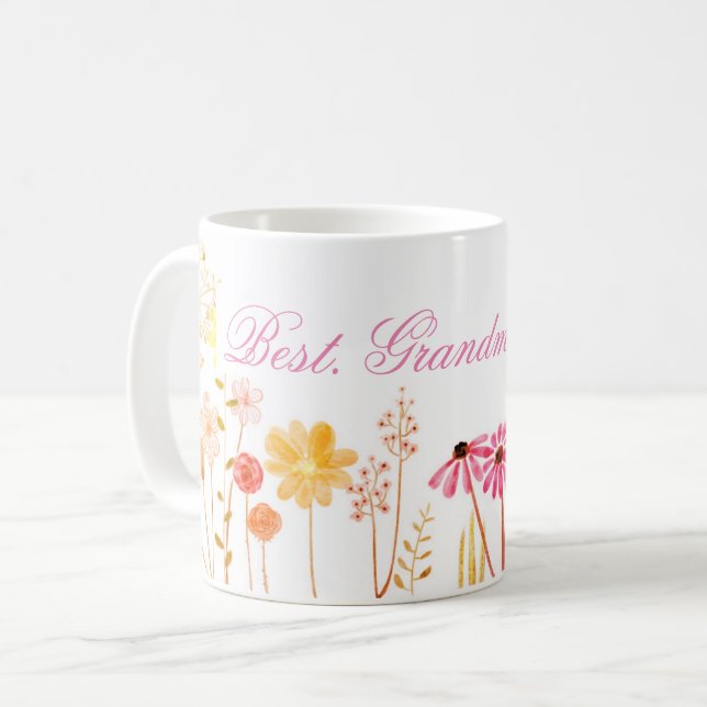 Taza De Café Las mejores flores silvestres rosadas (Anverso izquierdo)