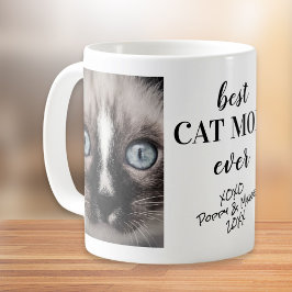 Taza De Café Las mejores fotos personalizadas de gatos de mamá