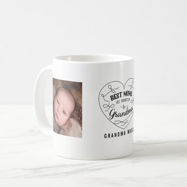 Taza De Café Las mejores madres son ascendidas a la abuela | Fo (Anverso izquierdo)