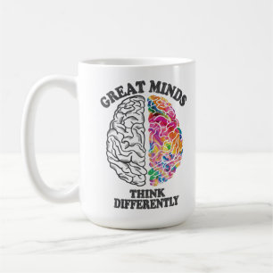 Taza De Café Las mentes grandiosas piensan que el cerebro es di