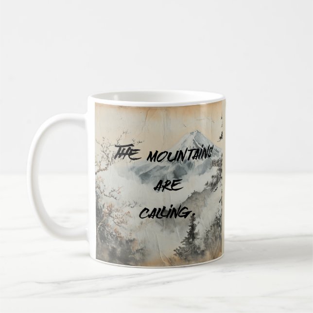 Taza De Café Las Montañas Están Llamando (Izquierda)
