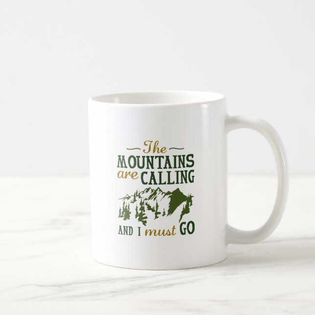 Taza De Café Las montañas llaman (Derecha)
