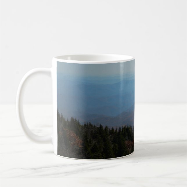 Taza De Café Las Montañas Llaman Imagen Fotográfica Escenaria (Izquierda)